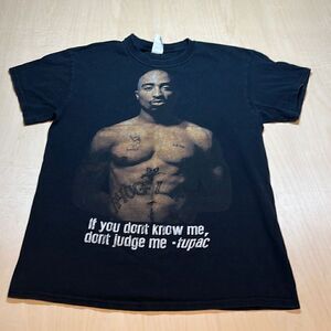 VTG Y2K 2pac T-Shirt If You Don't Know Me Judge Me Tupac Rap Tee‎ Men’s Medium